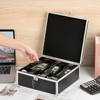GUSHBIN Locking Cash Box Money Storage Box with Removable Tray