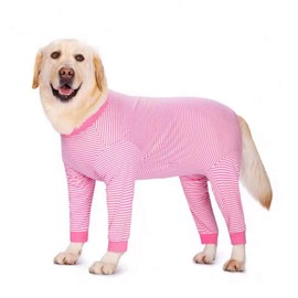 Yeapeeto Dog Onesie Surgery Recovery Suit for Large Medium Bodysuit Dogs Pajamas PJS Full Body for Shedding, Prevent Licking, Wound Protection, Cone Alternative (2XL, Pink)