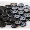 GANSSIA 7/8 Inch (22.5mm) Black Color Buttons Sewing Resin Button