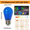 abulber S14 Led Bulbs for Outdoor String Lights,Shatterproof Waterproof Plastic