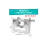 KAWAHA 71/60KD-5SK Stainless Steel D-Shaped Heavy Duty Padlock with Key