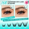 Lash Clusters Manga 168Pcs Eyelash Cluster Wet Look Ultra-Thin Invisible