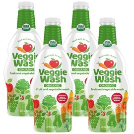 Veggie Wash Organic Fruit and Vegetable Wash Soaker, 32 Fluid Ounce (Pack of 4)