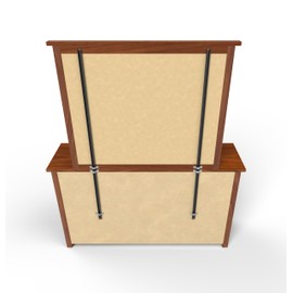 USA Made | Heavy-Duty Mirror Support Brackets | Adjustable 60" Mounting System | Securely Attach Mirrors to Dressers & Furniture | Reinforced Stability & Safety