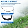 8Pcs M3 Stainless Steel Duplex Wire Rope Clips, Duplex Double