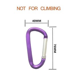 Large Carabiners Keychain 3" Aluminum D Shape Premium Durable D-Ring Carabiner Clip Hook Camping Accessories Snap Link Key Chain Durable Improved Design (2pcs Pink)
