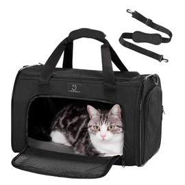 A4Pet Pet Carrier Airline Approved, Soft-Sided Carrier for Small Cats and Puppy, 17x11x11 Inches