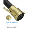 AIMADI Brushed Gold Kitchen Faucet with Pull Down Sprayer,Commercial Single