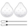 2 Pcs Transparent Eye Shield After Surgery, 9 Hole Plastic
