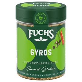 Fuchs Gourmet Selection Mediterranean Gyros Spice Preparation, Refillable Gyros Spice Mix with Selected Herbs for Beef & Pork, Vegan, 60 g