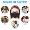 50 PCS Black Disposable Face Masks 3-Ply Filter Earloop Mouth