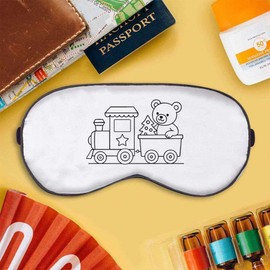 'Christmas Train with Teddy Bear' Sleep/Travel Eye Mask (EY00030082)