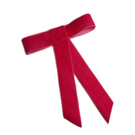 EmilyRose Couture Large Velvet Hair Bow Collection (Barrette, Shocking Pink)