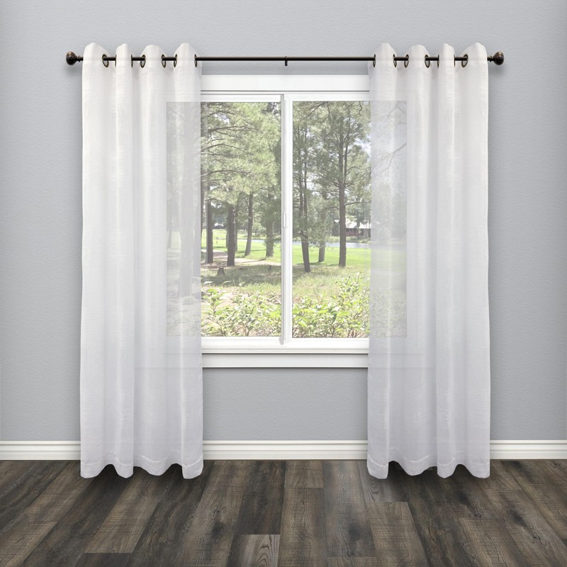 Sorrento 26-48 Inch Adjustable Curtain Rod Set, 5/8 Inch Diameter