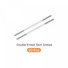 sourcing map Double Ended Stud Screws (M3 Thread 80mm Length)