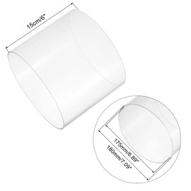 sourcing map Acrylic Pipe Clear Rigid Round Tube 175mm ID 180mm OD 6" for Lamps and Lanterns, Water Cooling System
