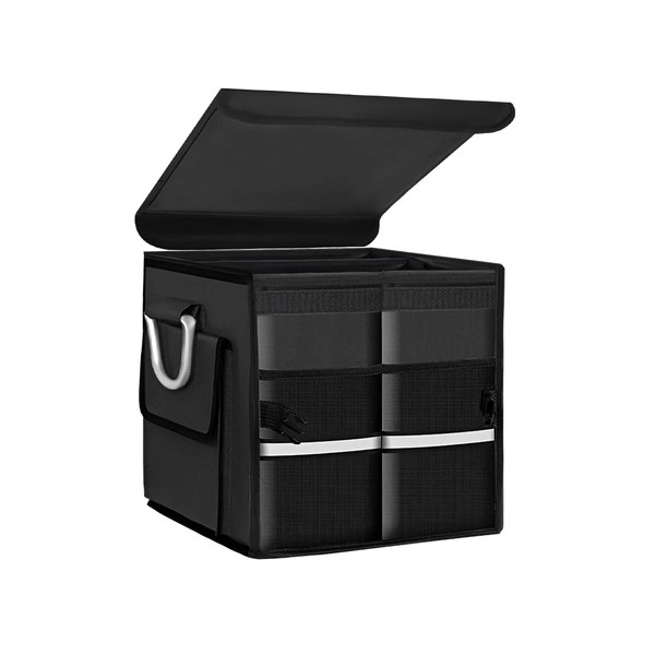 BWBWND Car Trunk Organizer With Lid, 28L Collapsible Waterproof Oxford