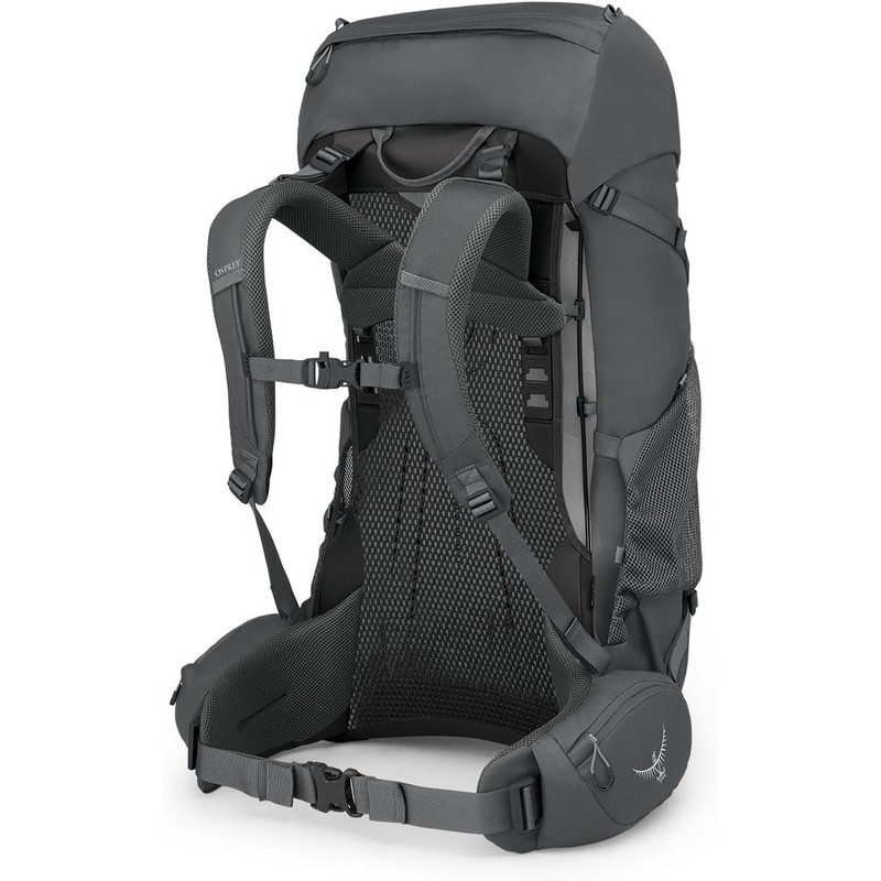 Osprey Rook 50L Men's Backpacking Backpack, Dark Charcoal/Silver Lining