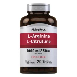 Arginina 1000mg  Citrulina 350mg Con 200 Caps Hecho En Usa Sin Sabor                                                                                  