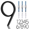 5" Metal Floating House Numbers,Ranslen Black Zinc Alloy Solid Modern