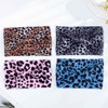 Aceorna Leopard Rhinestones Headbands Wide Knotted Hairbands Elastic Turban Printing