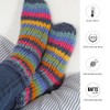 Pachamama Women 100% Wool Bed Sofa Socks Handknitted Stripe Blue