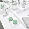iDesign Clarity Plastic Towel Vanity Tray for Bathroom, Kitchen, Office,