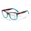 Eyekepper Readers Square Large Lenses Spring-Hinges Reading Glasses Women Tortoise/Red