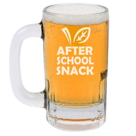 12oz Beer Mug Stein Glass After School Snack Funny Teacher