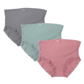 FEOYA Maternity Underwear Over Bump Cotton Plus Size Pregnancy Panties High Waist Postpartum Support Briefs