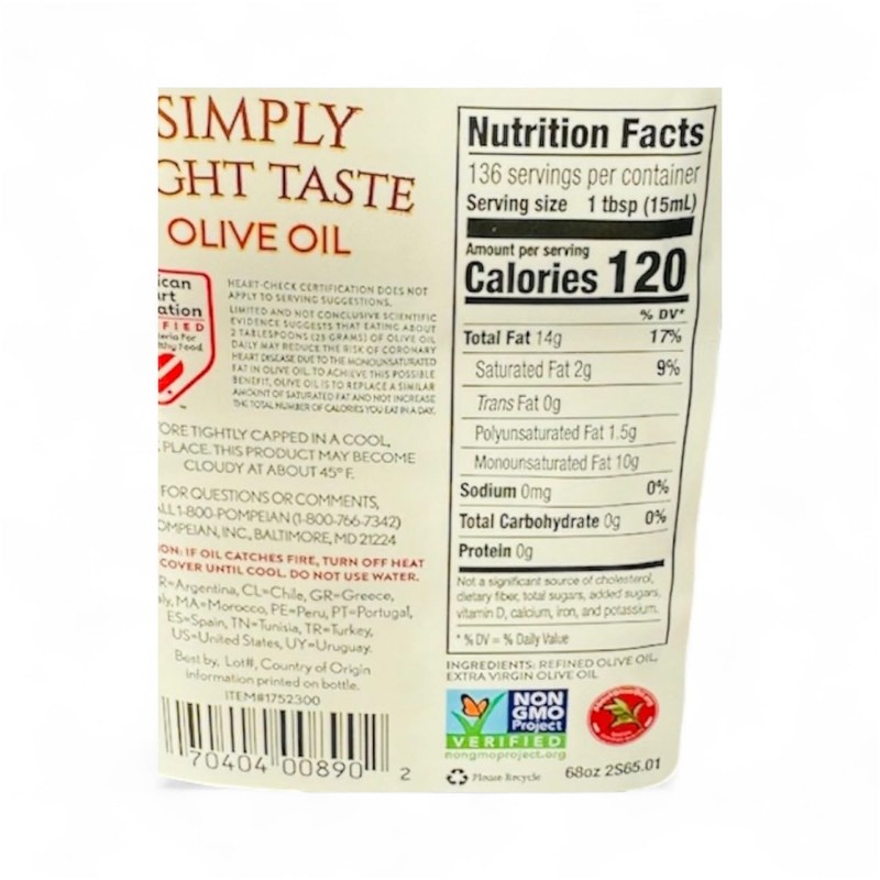 Pompeian Simply Light Oil 4 Liters