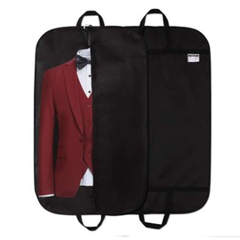 STEVOY (Pack of 2) 40" Breathable Suit Carrier Cover Bag, Garment Covers, with Handles and Zipper, Dustproof Dampproof Wardrobe Storage and Foldover for Travel 60cm*100cm