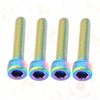 ULTECHNOVO 4pcs Stainless Steel Headset Screw and Fork Cap Dazzling