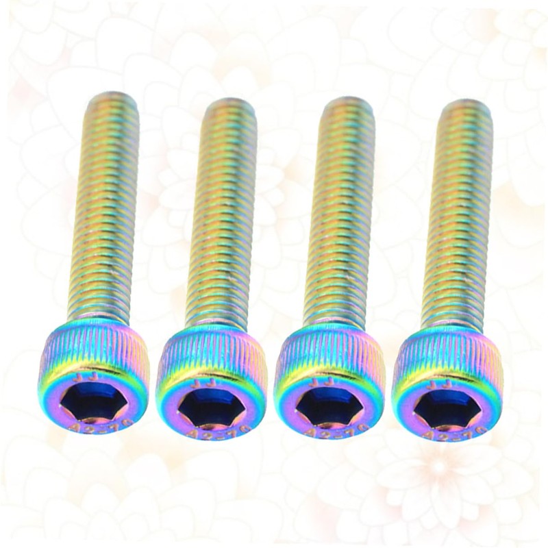 ULTECHNOVO 4pcs Stainless Steel Headset Screw and Fork Cap Dazzling