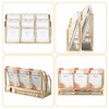 Hipiwe Business Card Display Stand Vertical Gold Name Card Holder