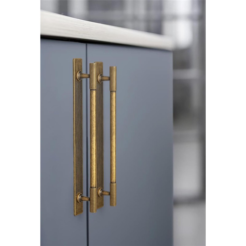 Goo-Ki Antique Brass Zinc Alloy Cabinet Handle with Backplate -