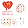 通用 Strawberry First Birthday Party Decoration Tableware Supplies Set Includes