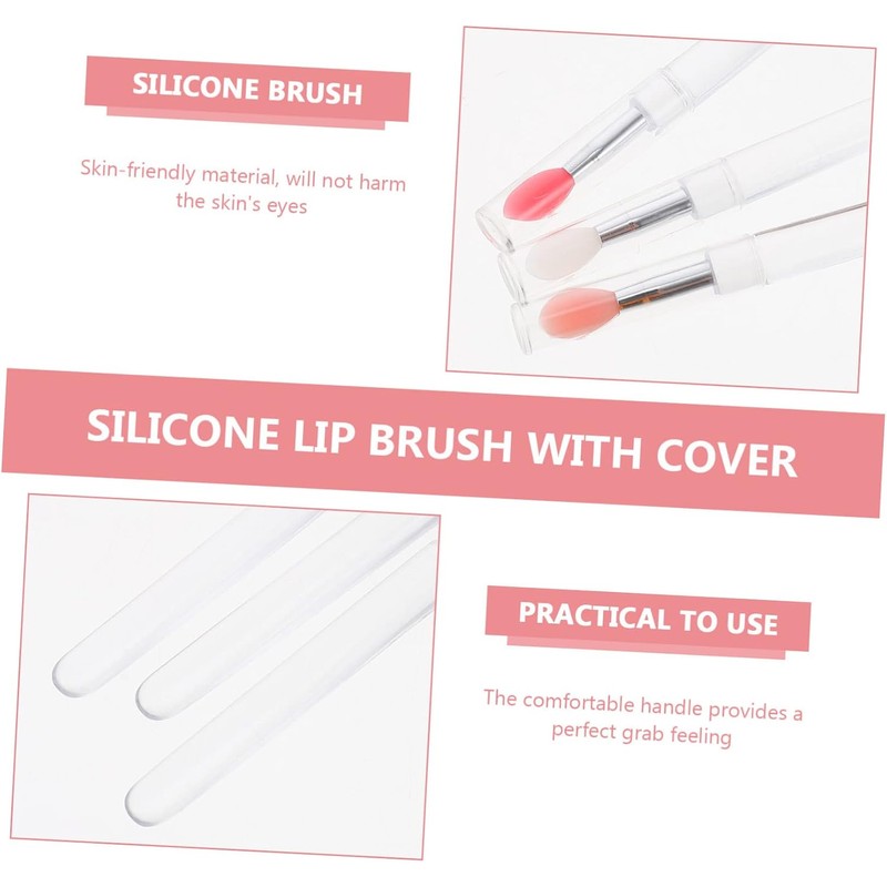 FRCOLOR 6 Aplicadores de Silicona para Maquillaje Labial, Pintalabios y