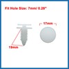 A ABSOPRO 100pcs 8mm White Plastic Rivets Clips Car Door