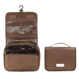 Bldrwer Toiletry Bag for Men, Girls, Women's Make-Up Bag, 1 Piece Toiletry Bag, Multiple Compartments, Large Capacity, for Travel, Bathrooms, Toiletries (Brown), brown, Fashion