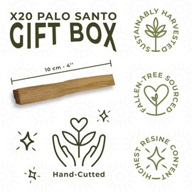Almacura Premium Palo Santo Sticks (20), Smudging Incense High Resine, Pure Palo Santo Wood Certified from Peru. Ethically Sustainably Harvested. Protection, Meditation, Spiritual Cleansing