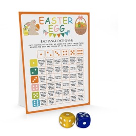 Xenseou Egg Exchange Dice Game for Easter, Easter Roll The Dice Game, Easter Party Games Supplies, Fun Easter Family Games, Easter Day Present Swap -FHJ01