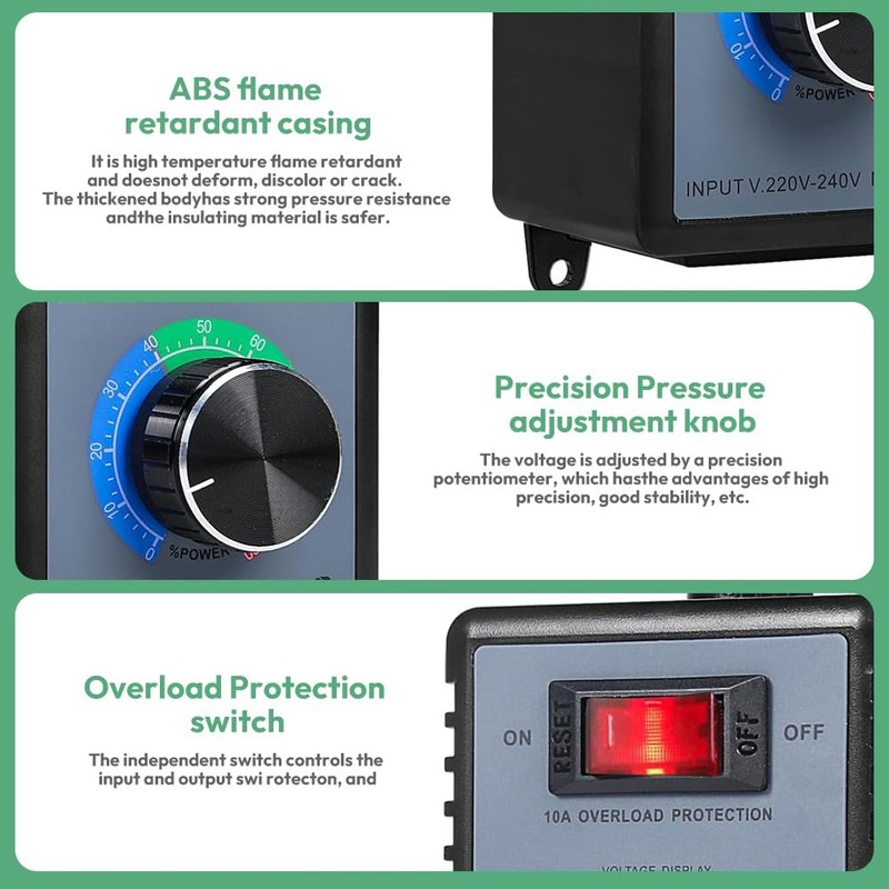 Speed Regulator AC 230 V 10 A 4000 W Motor