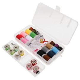Gadpiparty Compact Mini Sewing Kit Box Portable Travel Sewing Supplies with Needles Thread Scissors Accessories for Quick Clothing Repairs at Home Go