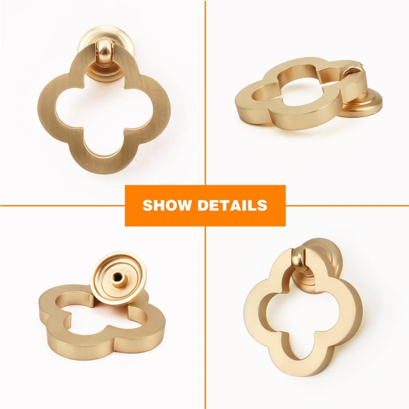 Ruiao 12 Pack 55mm Cupboard Knobs Cabinet Knobs, Gold Zinc