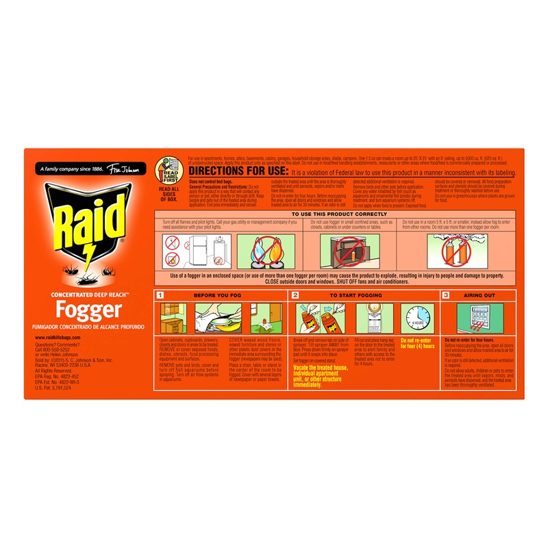 Raid Concentrated Fogger 1.5 Oz - 3 Pack