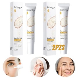 2 Crema Contorno Ojos Arroz Duo Ojeras Arrugas Bolsas Agua Rejuvenecedora Hidratación Profunda y Cuidado Anti-Envejecimiento.