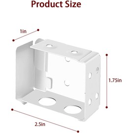 Ajinacious Venetian Blind Mounting Brackets, Metal, White, Wall Mount, Ceiling Mount, Bracket, Blind Bracket