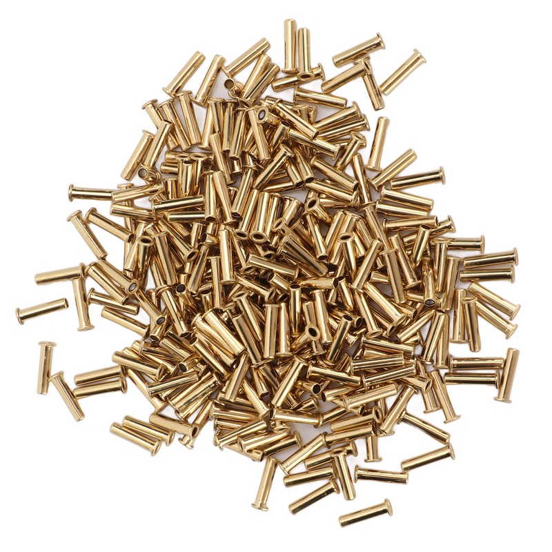 500Pcs Hollow Rivet Brass Decorative Through Hole Excellent Corrosion Resistance