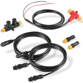 MXEC NMEA 2000 Backbone Cables Drop Cables Tees Terminators Kits for Lowrance Simrad Garmin to Process NEMA 2K Network, Dual Device NMEA 2000 Starter Kit